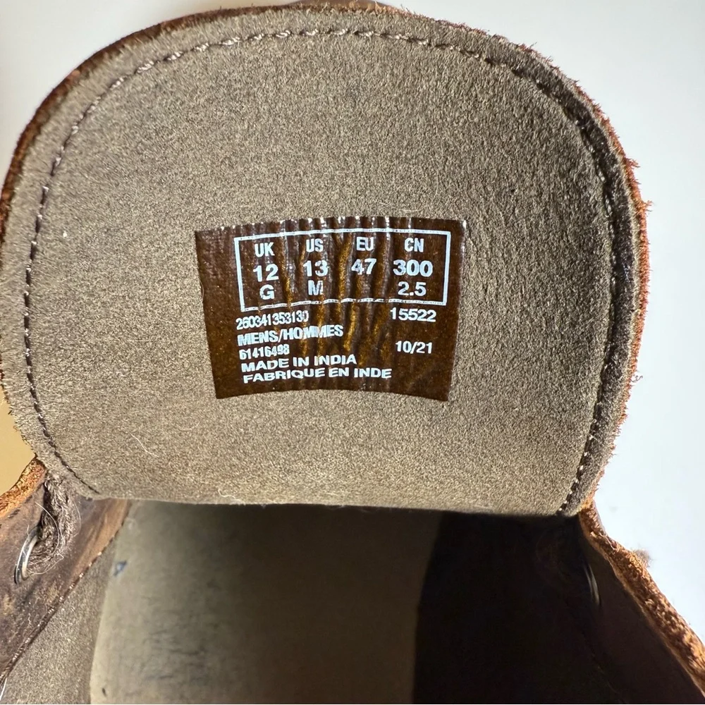 Clarks Men’s Leather Desert Chukka Boots Brown – Size 13 - Picture 7 of 11